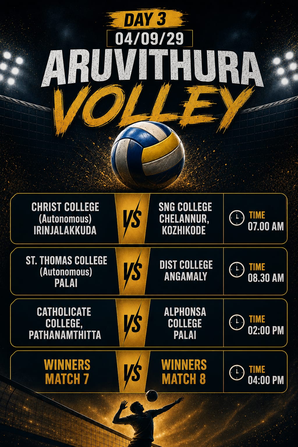 Aruvithura Volley : Day - 3